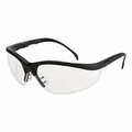 Ors Nasco MCR Safety, Klondike Safety Glasses, Matte Black Frame, Clear Lens KD110BX